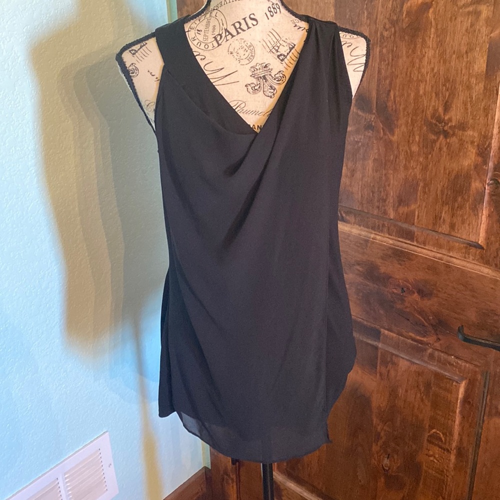 White House Black Market Drape Front Tunic, Size XS